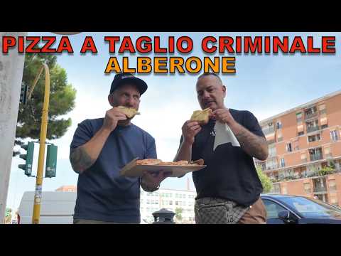Criminal-grade pizza by the slice at ALBERONE