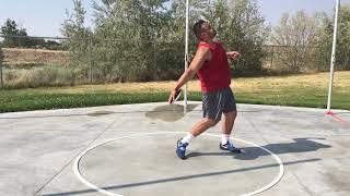 How to Stand Throw a Discus (Slo-Mo)