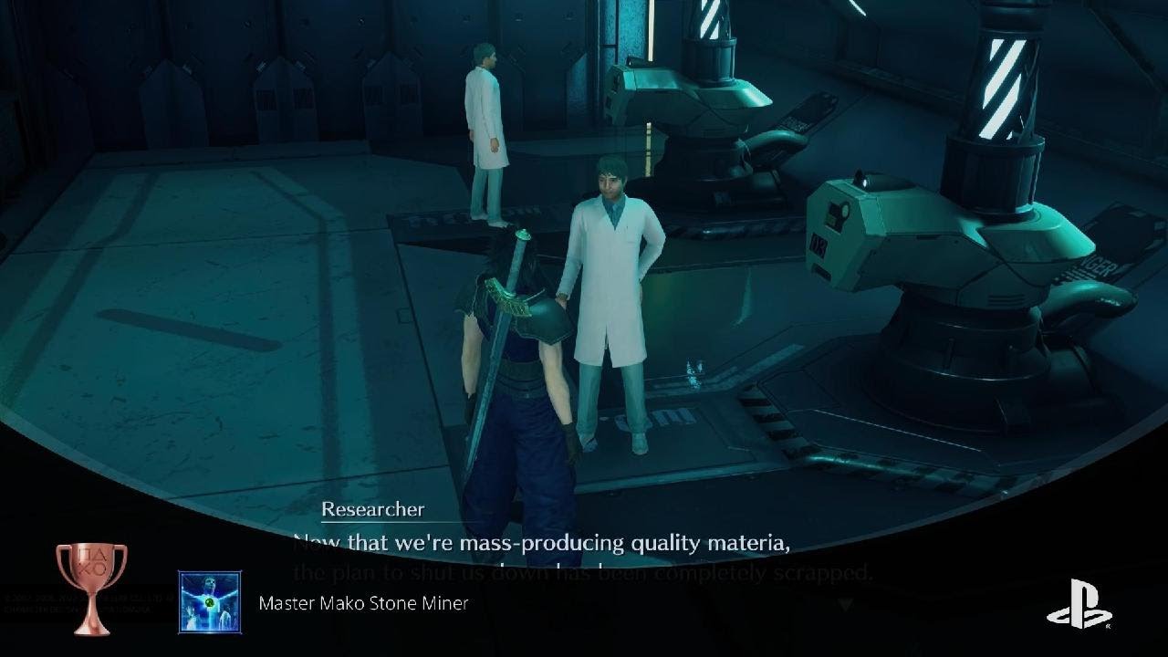 Crisis Core: Final Fantasy 7 - Reunion (PS5): Master Mako Stone Miner Trophy