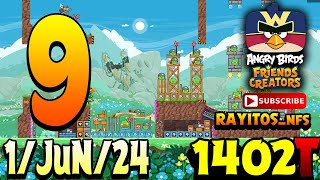 Angry Birds Friends Level 9 Tournament 1402 Highscore POWER-UP walkthrough