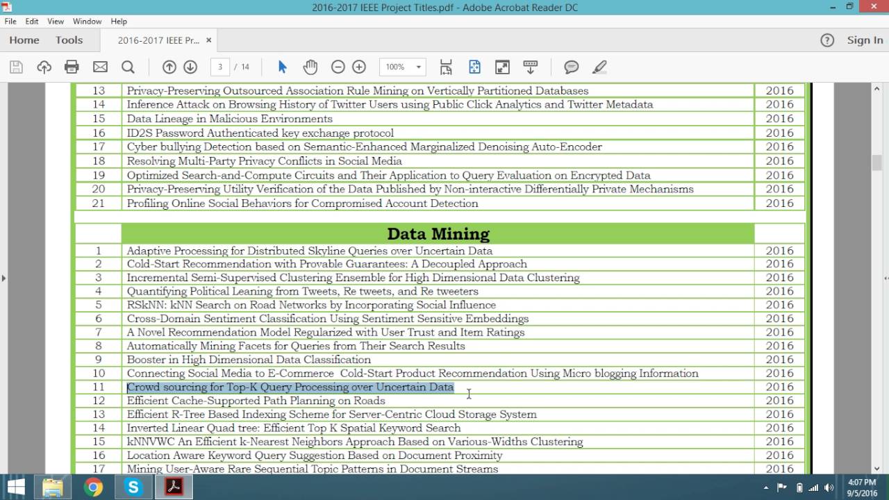 IEEE 2016 17 Project Titles - YouTube