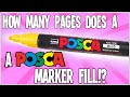 How Many Pages Does a POSCA PAINT PEN marker Fill!?