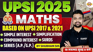 UP SI MATH MARATHON CLASS | UP SI 2025 MATH MARATHON CLASS - SHUBHAM SIR