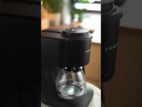 Кавоварка крапельна Sokany 950 Вт з підігрівом кавника 600 мл чорна, кавомашина для приготування кави електрична, видео 1
