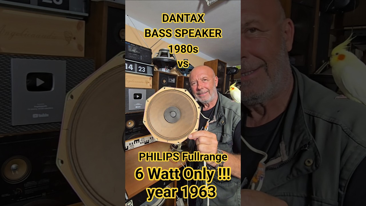 Vintage BASS SPEAKER DANTAX vs 60s PHILIPS SPEAKERS COMPARISON