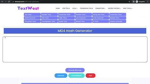 MD4 Hash Generator Tool Online