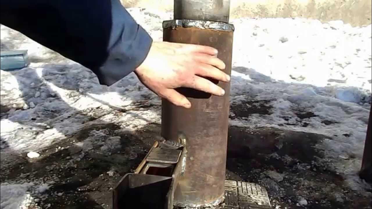 печь-горелка на отработке. Без заморочек и сложностей. - YouTube