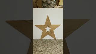 August 5, 2024  Part 3 the completed project.  A cedar star. @paulsmessyworkshop