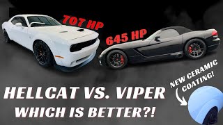 MY HELLCAT VS DODGE VIPER!! ** INSANE RACE **