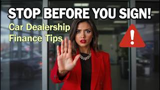 How To Deal With The Finance Manager at Car Dealership