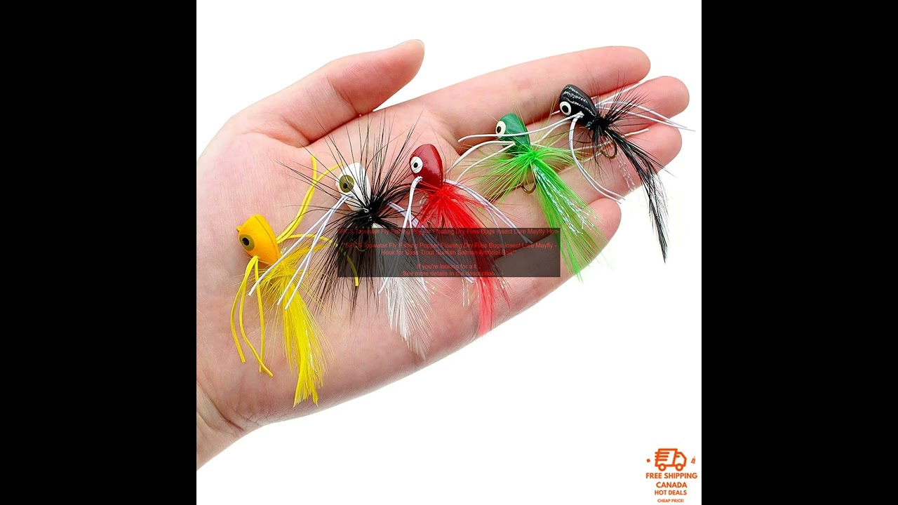 1005004591353857 5PCS Topwater Fly Fishing Popper Floating Dry Flies Bugs Insect Lure M