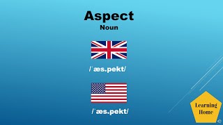 Thumbnail ASPECT meaning pronunciation and synonyms #Shorts