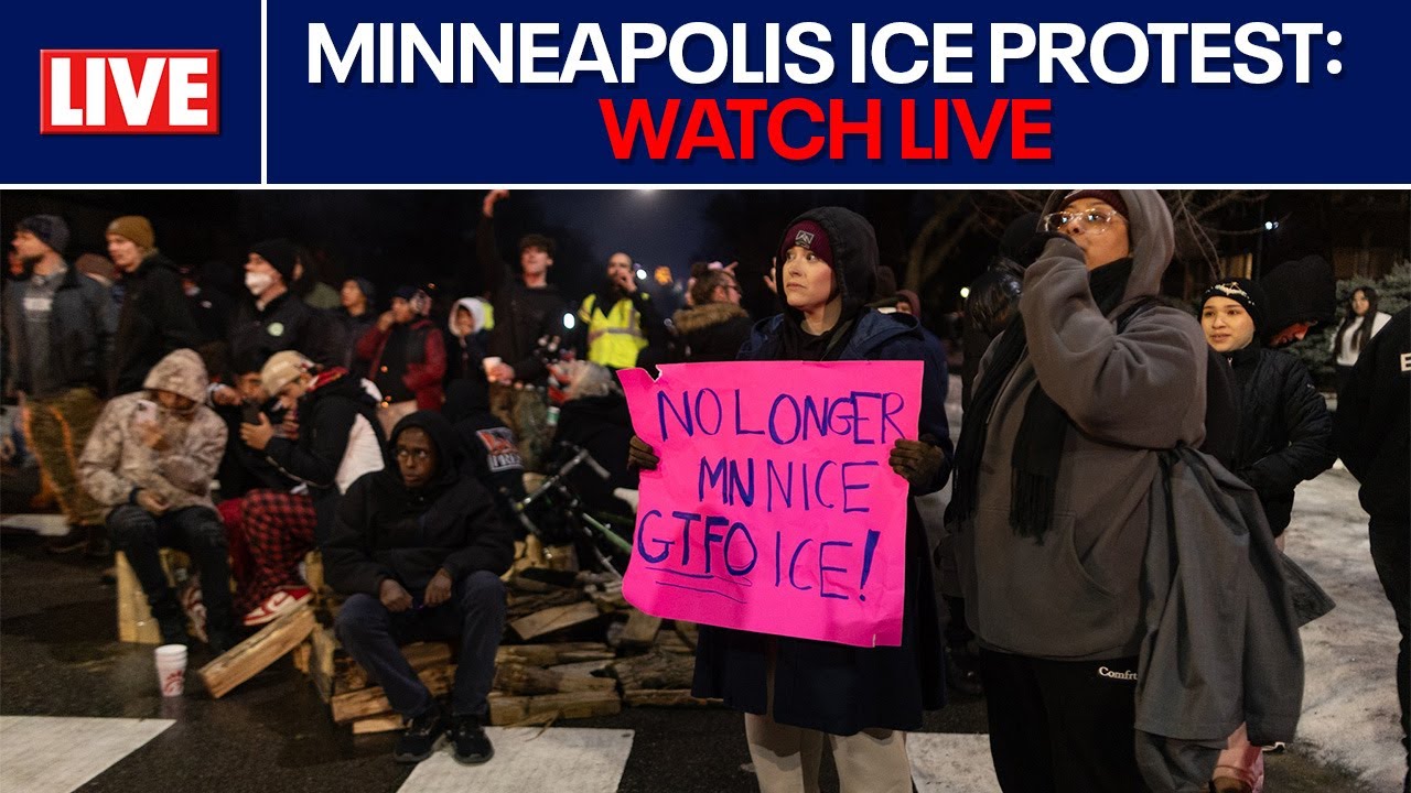 LIVE 🔴 ICE protesters gather outside Minnesota federal building