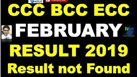 CCC Result February 2019 Invalid Not Found Show (सीसीसी के स्टूडेंड जरूर देखे )