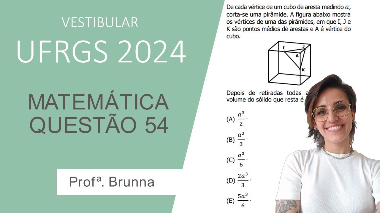 Resolução Matemática UFRGS 2024 - Questão 54