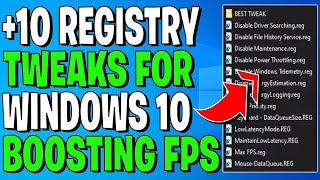 Registry Tweaks To Optimize Windows 10 for Gaming (BOOST FPS & FIX FPS DROPS)