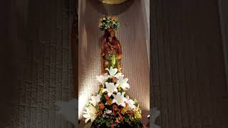 Special arrangement of flowers for Our Lady on Easter Sunday ... Let's Pray #church #hk