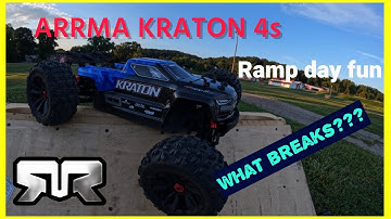 ARRMA KRATON 4s let’s see how it handles the ramp #rccar #rc #bigair #arrmarc #rcbashing