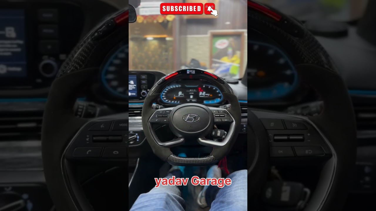Hyundai i20 with carbon fibre Steering And RPM rev light_
