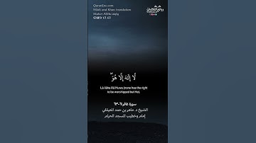 تلاوة شجية ( الله الذي جعل لكم الليل لتسكنوا فيه …)سورة غافر ٦١-٦٣ || الشيخ د. ماهر بن حمد المعيقلي