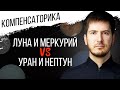 Компенсаторика – Аспекты Уран и Нептун к Луне и Меркурию