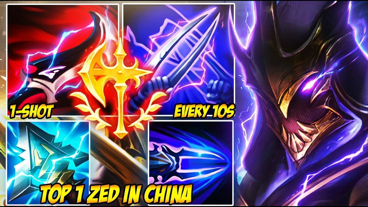 WILD RIFT CHINA TOP 1 ZED - DEATH MARK ONE-SHOTS ARE ILLEGAL - YouTube