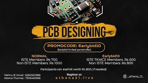 ELECTRONIC CIRCUITS AND PCB DESIGNING WORKSHOP PROMO