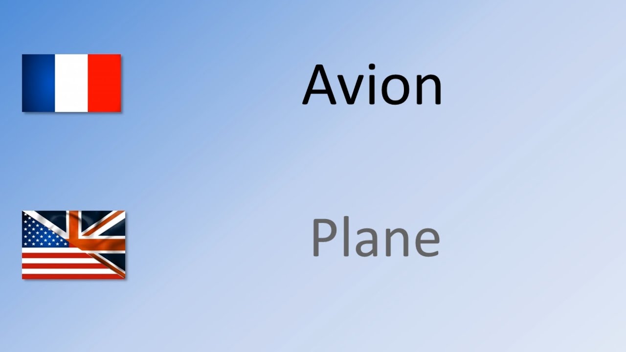 How to say / pronounce Plane in French Avion YouTube