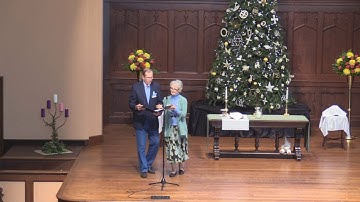 Lighting the candle for the 1st Sunday of Advent