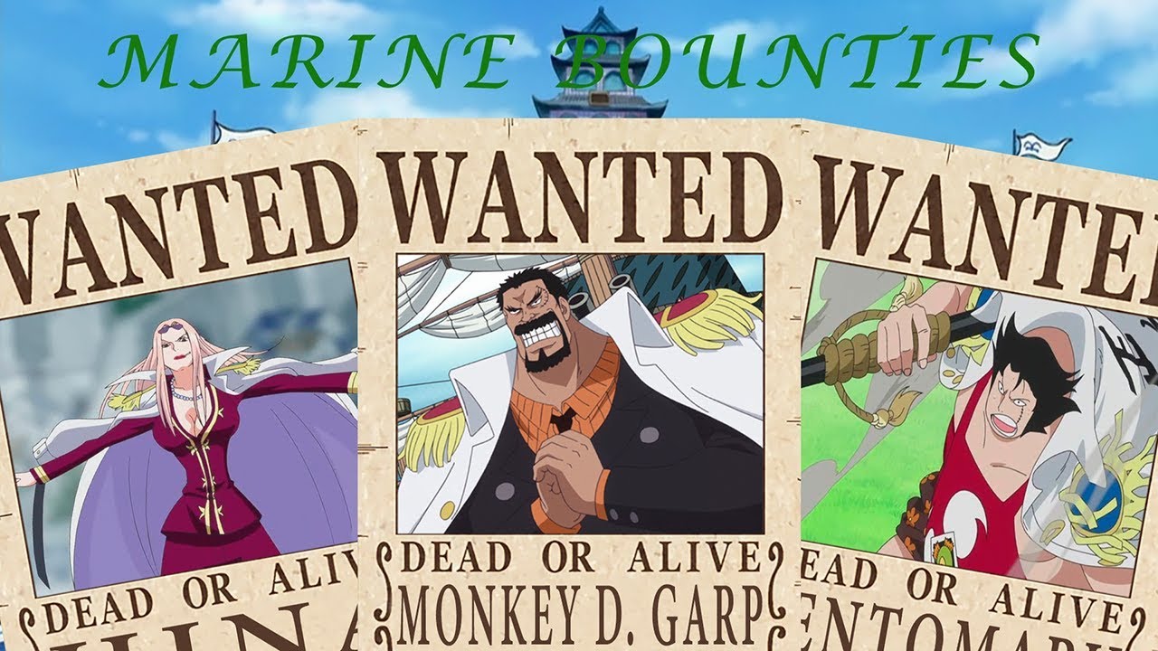 One Piece - If Marines Had Bounties - YouTube
