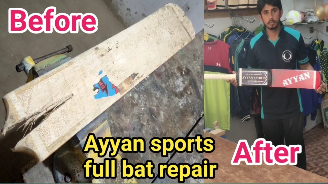 Cricket Bat repair and full refurbishment/Bat Repair/ Ayyan sports YouTube