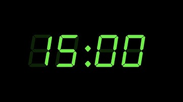 15 Minute Timer, retro green lcd alarm clock, with Alarm ⏰