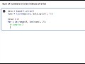 Python Code for Sum of numbers in even indices of a list - Using Range Step