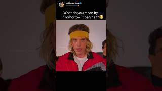 “Tomorrow, It Begins.” — Jamie Campbell Bower what is he trying to say