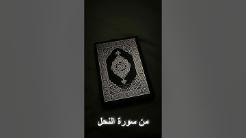 من سورة النحل #سورة_النحل #قران_كريم #قرآن #quran #القارئ_محمد_عمار_أصيل
