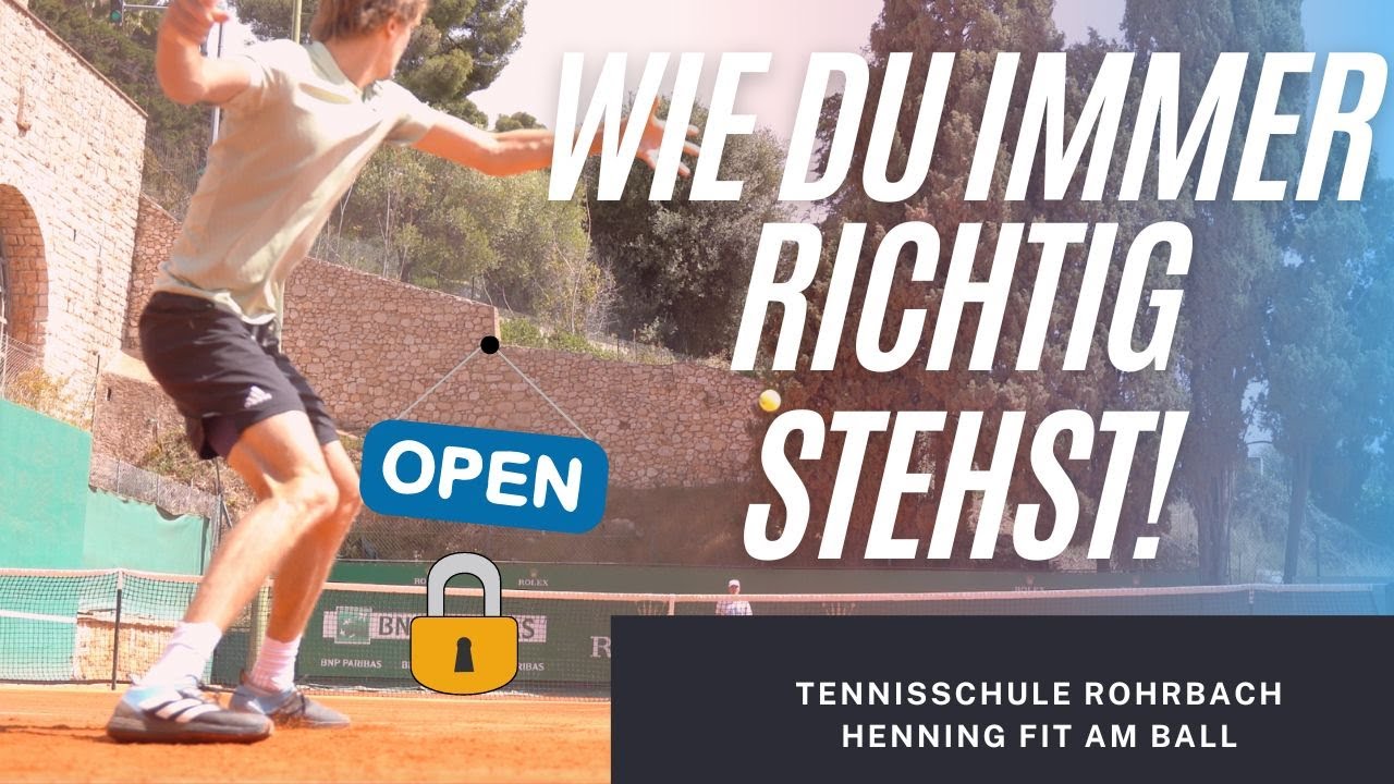 Tennis - Wie du immer richtig stehst! Fußstellung & Stand