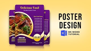 How to make Poster Design in MS Word | MS Word Poster Design Tutorial | Flyer Design in MS Word