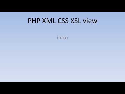 0 PHP XML CSS XSL view