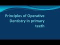 RESTORATIVE DENTISTRY IN PRIMARY TEETH @dentabest4493
