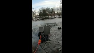 Body camera video shows NJ police rescuing girls from icy lake