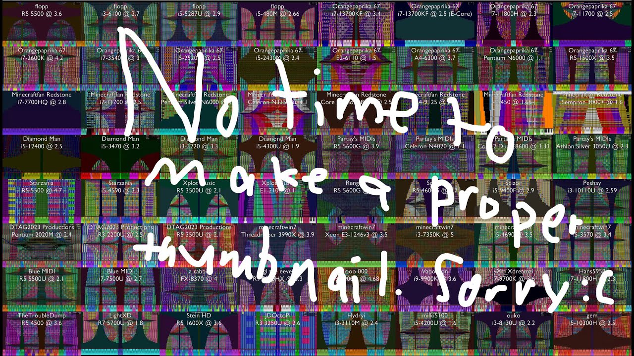 [Black MIDI] The Journey Of Expectation - 64 Way Comparison