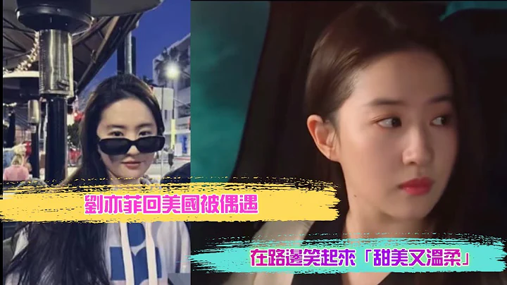 刘亦菲回美国被偶遇，在路边笑起来“甜美又温柔”，刘亦菲的颜，真是怎么看都看不够！ - 天天要闻