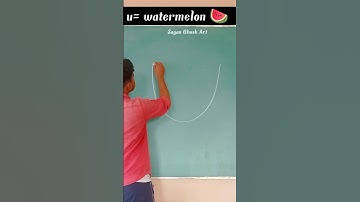 u= watermelon🍉#shorts #short #shortsvideo #viral #viralvideo #easy #drawing #art
