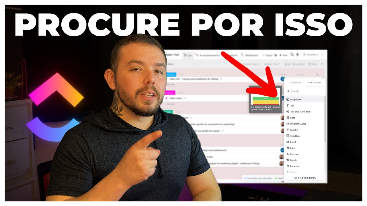 Leve sua organização ao próximo nível - Como usar campos personalizados do Clickup