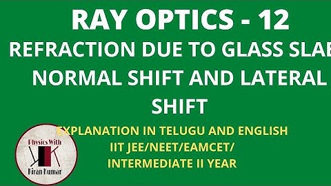 Ray Optics 12 - Refraction due to glass slab - Normal shift and Lateral shift