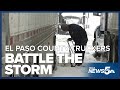 Truckers take a break from the storm at el paso county truck stop