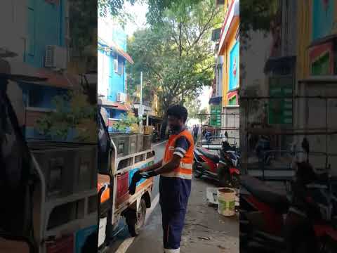 Waste Segregated Bins Home Collection With Awareness Song Chennai India 
