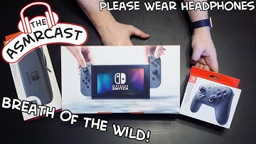 ASMR Unboxing: Nintendo Switch, Pro Controller & Case!