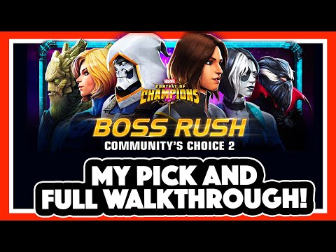 My Community Boss Rush Pick and Full Boss Rush Walk Through! Marvel Contest of Champions MCOC.