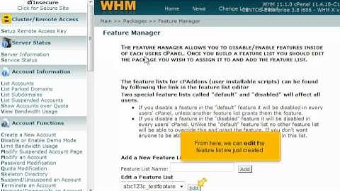 Using the Feature Manager in WHM | FastDot Cloud Hosting